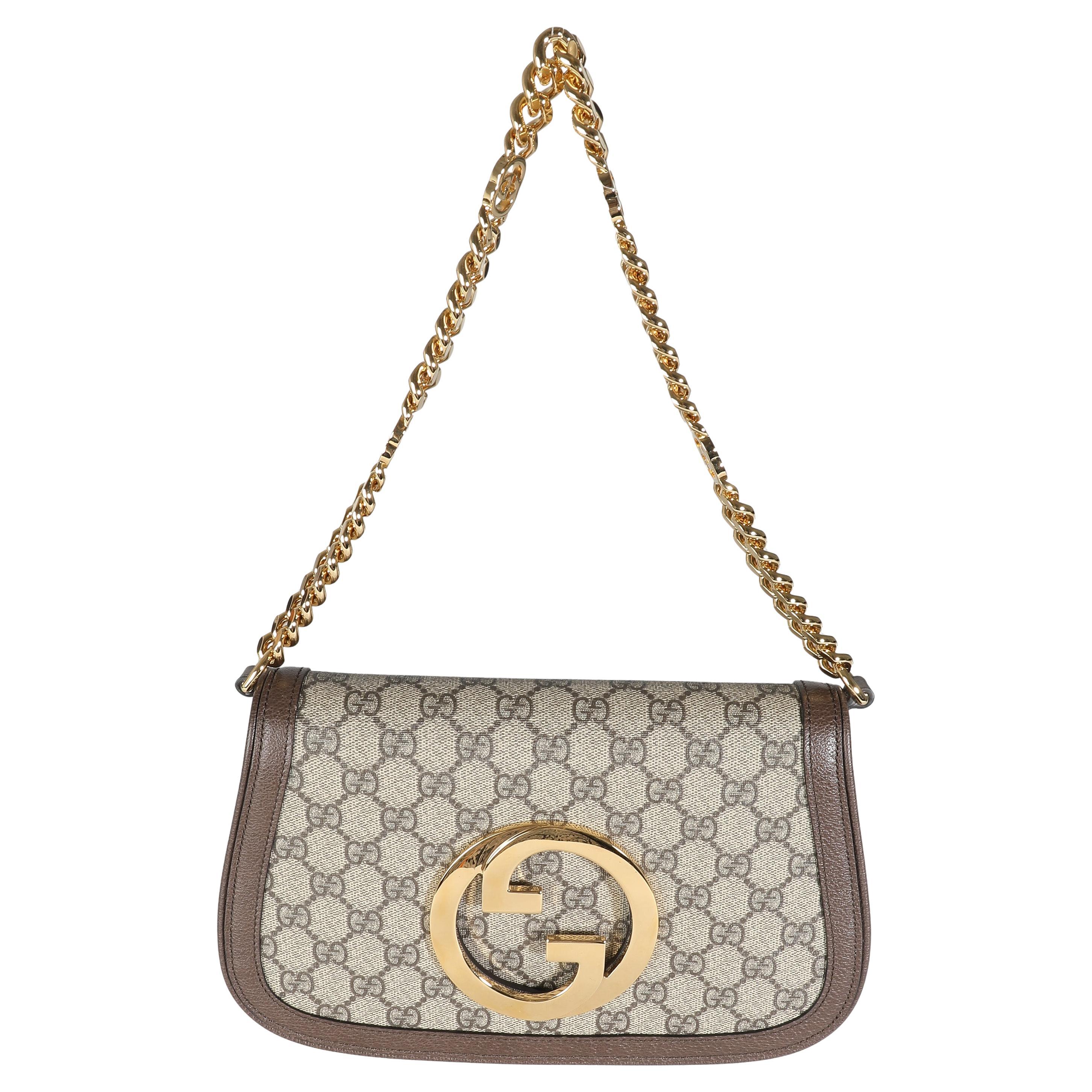 Gucci Beige GG Supreme Canvas Blondie Shoulder Bag