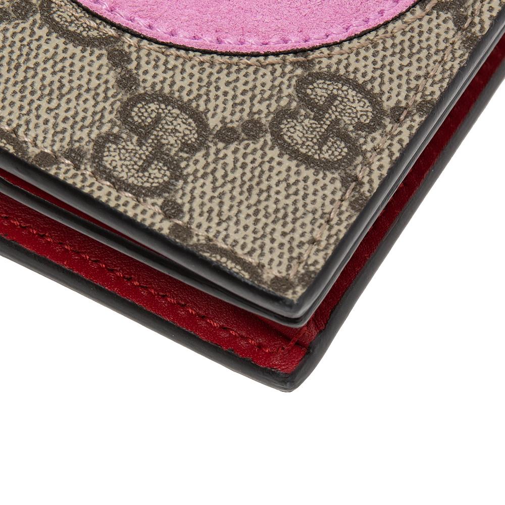 Gucci Beige GG Supreme Canvas Mystic Cat Compact Wallet 2
