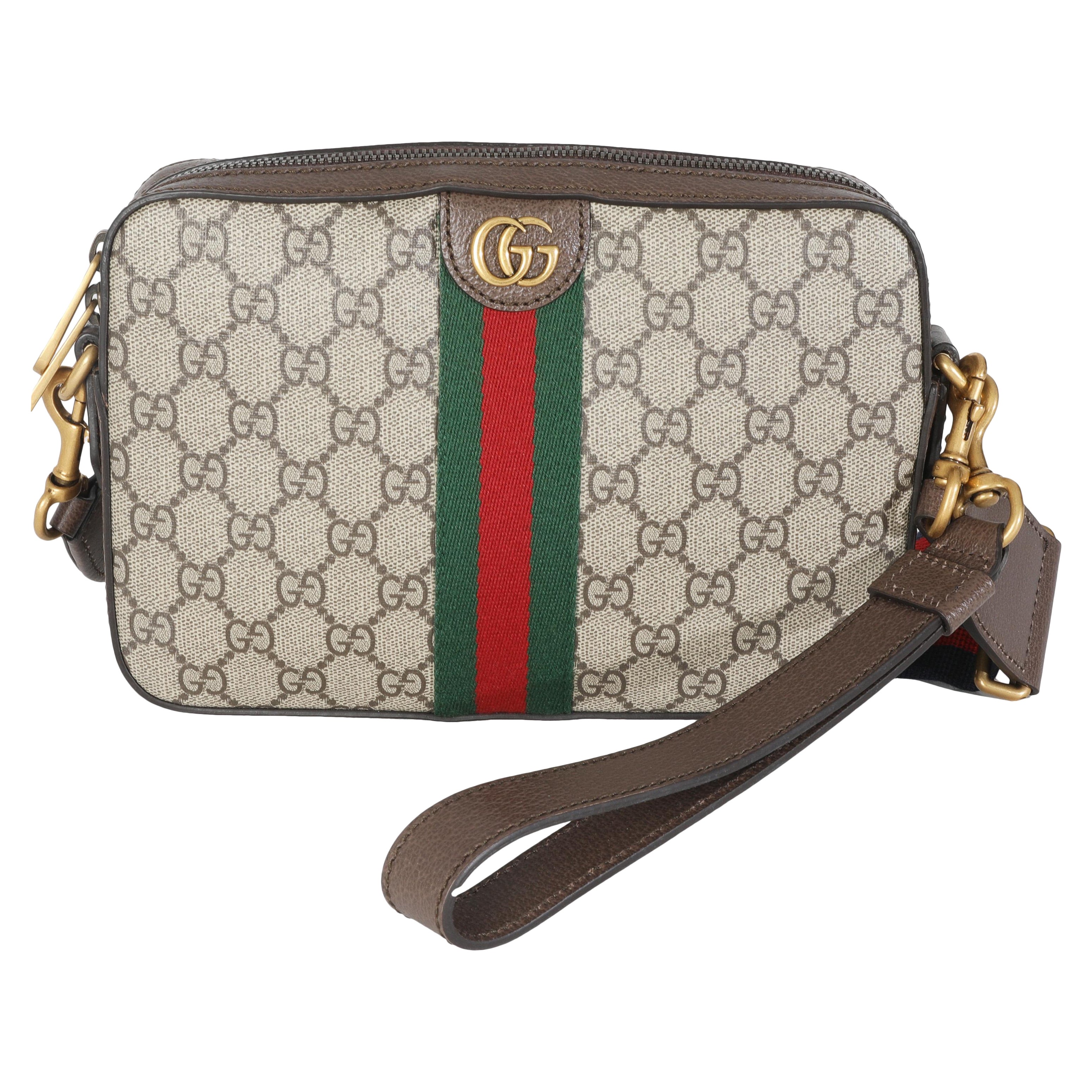 Gucci Beige GG Supreme Canvas Ophidia Crossbody For Sale
