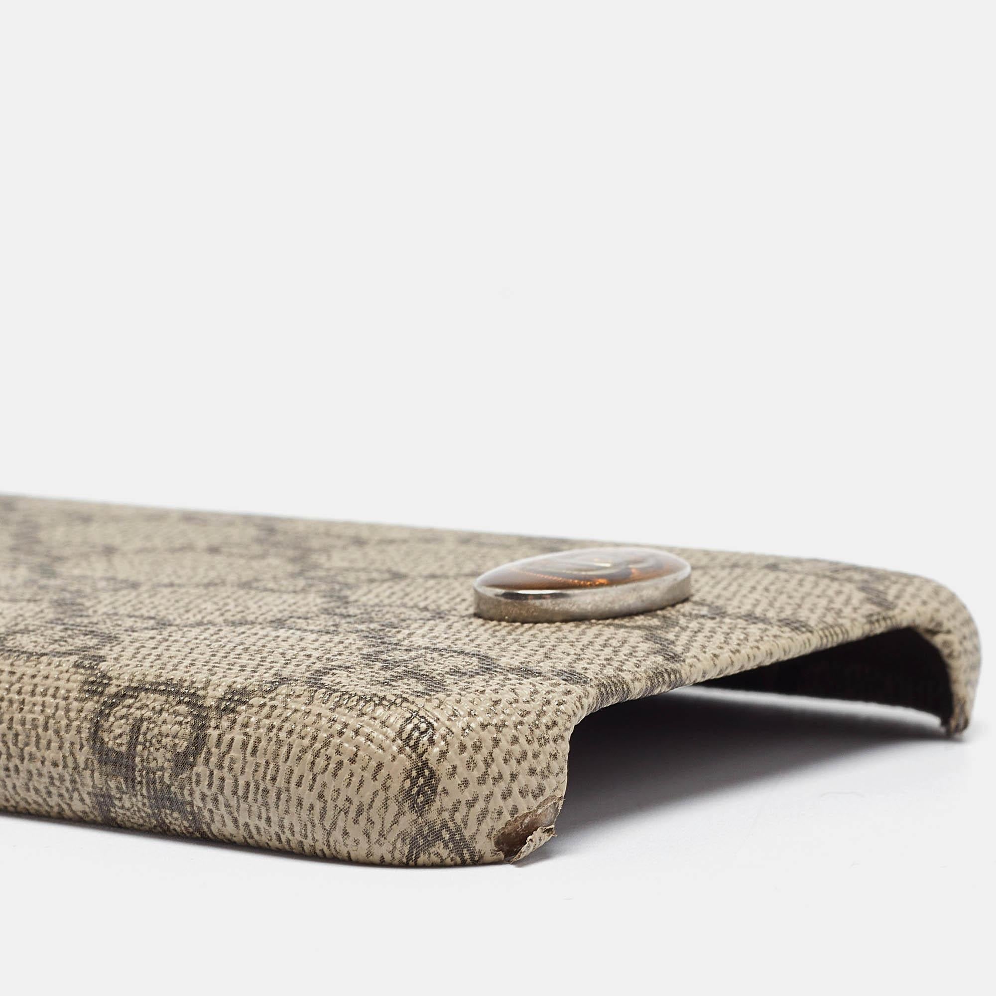 Donna Custodia Gucci Beige GG Supreme Canvas Ophidia per iPhone 11 Pro Max