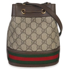 Gucci Beige GG Supreme Canvas Ophidia Mini Bucket Bag