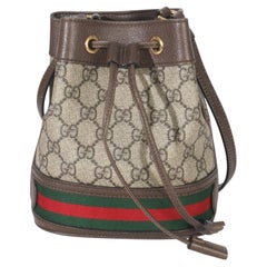 Gucci Beige GG Supreme Canvas Ophidia Mini Bucket Bag