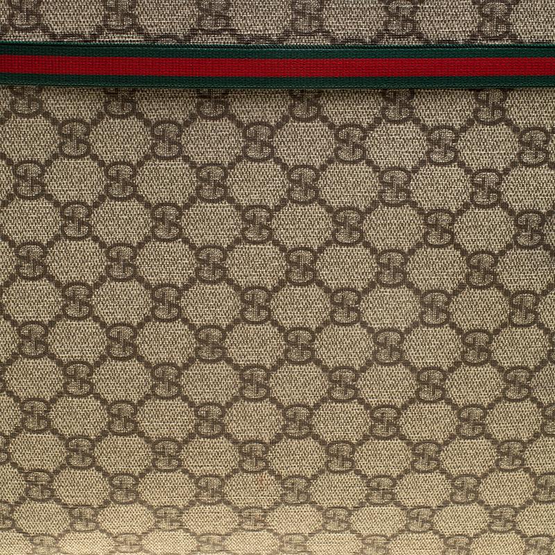Women's Gucci Beige GG Supreme Canvas Portfolio Document Case