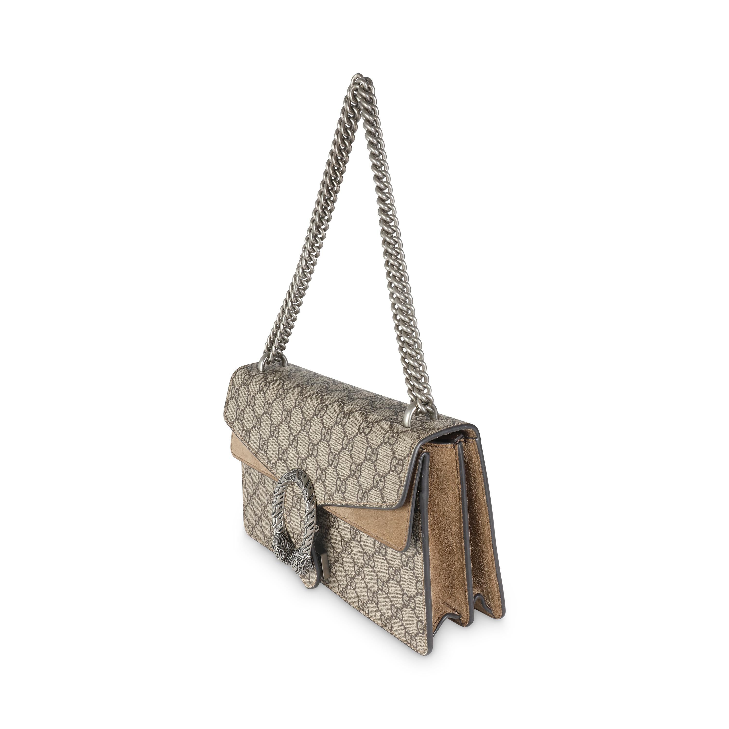 Women's Gucci Beige GG Supreme Canvas Small Dionysus Bag