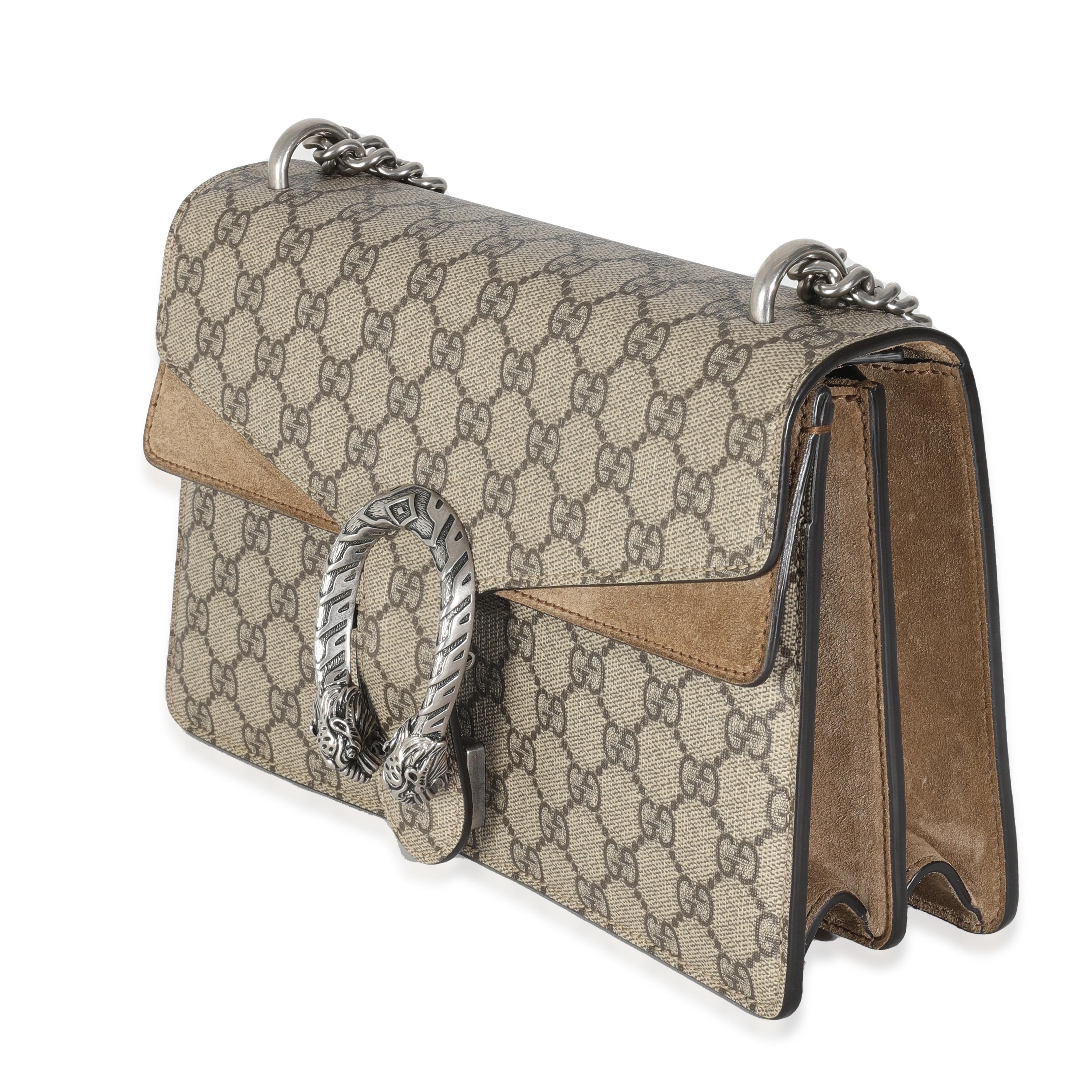 Women's or Men's Gucci Beige GG Supreme Canvas Small Dionysus Chain Bag