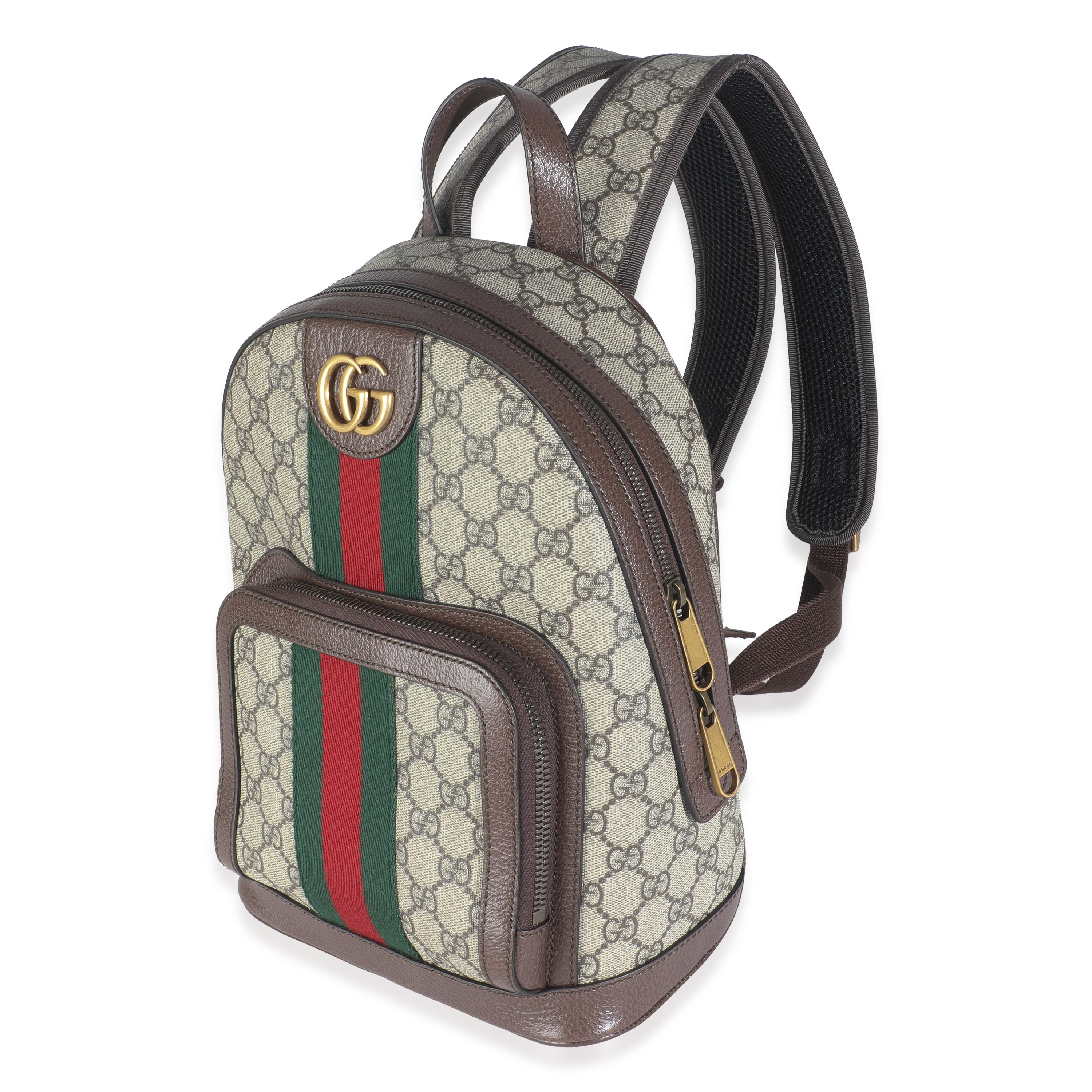 Gucci Beige GG Supreme Canvas Kleiner Ophidia-Rucksack für Damen oder Herren im Angebot