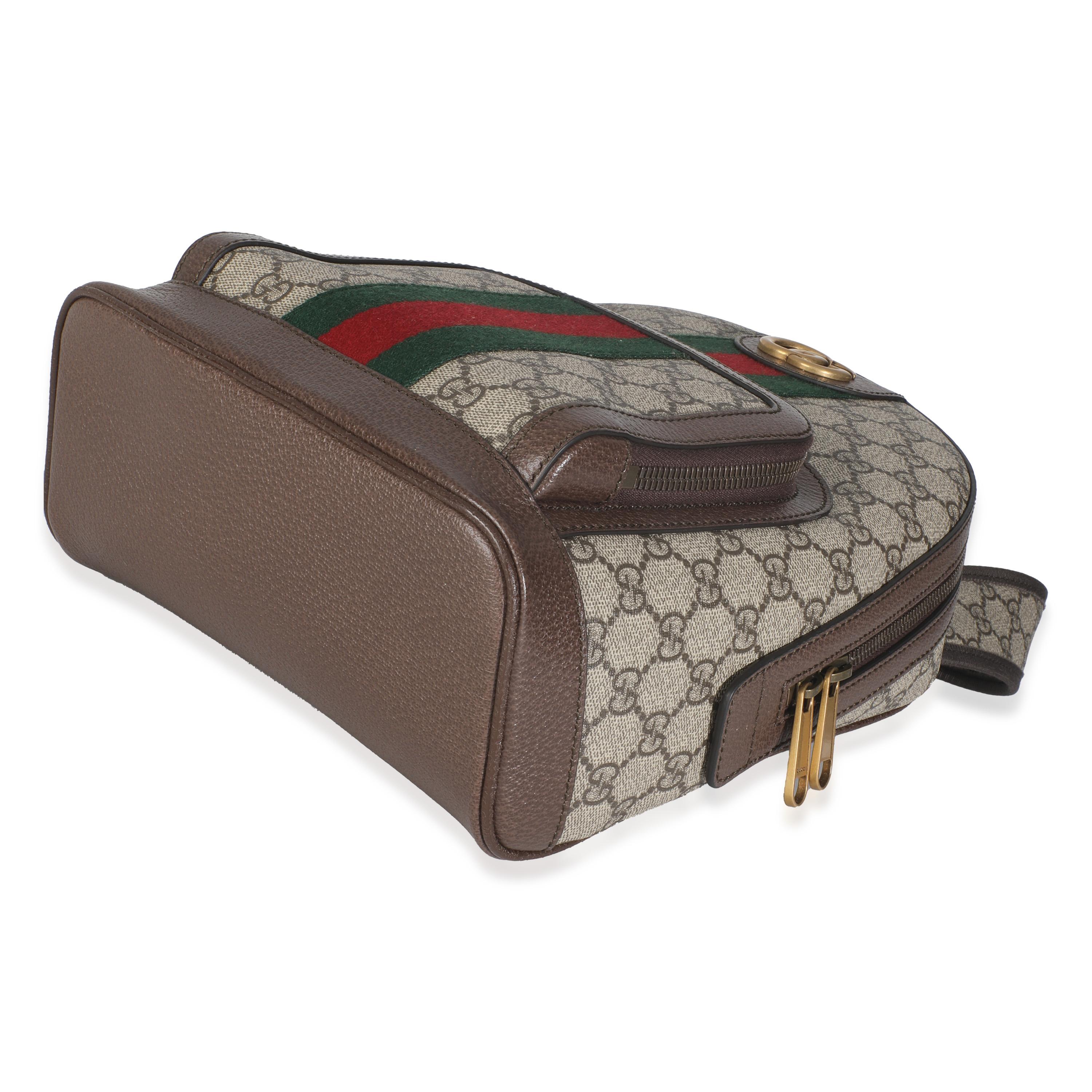 Gucci Beige GG Supreme Canvas Kleiner Ophidia-Rucksack im Angebot 1