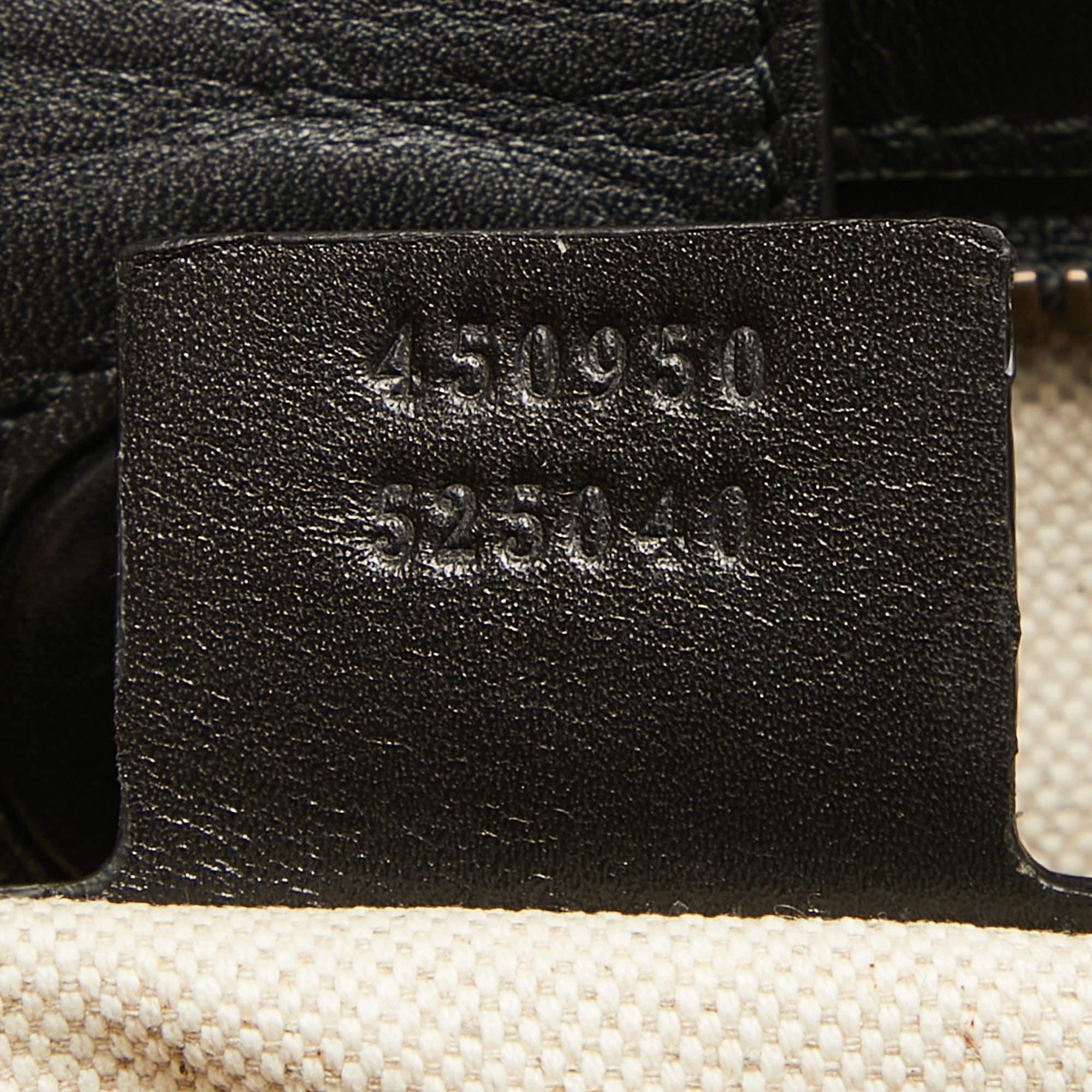 Gucci Beige GG Supreme Canvas Snake Print Vertical Tote 3