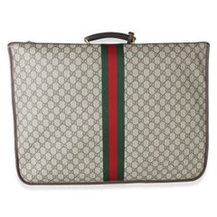 Gucci Beige GG Supreme Canvas Textured Dollar Calfskin Web Ophidia Savoy Garment
