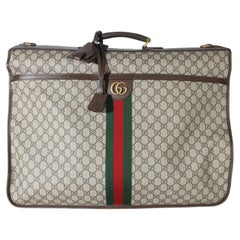 Gucci Beige GG Supreme Canvas Textured Dollar Calfskin Web Ophidia Savoy Garment