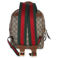 Gucci Beige GG Supreme Canvas Web Butterfly Embroidered Small Day Backpack