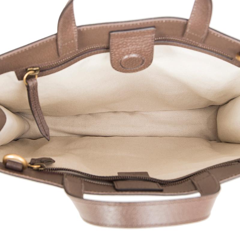 Women's GUCCI beige GG SUPREME EMBROIDERED Tote Bag