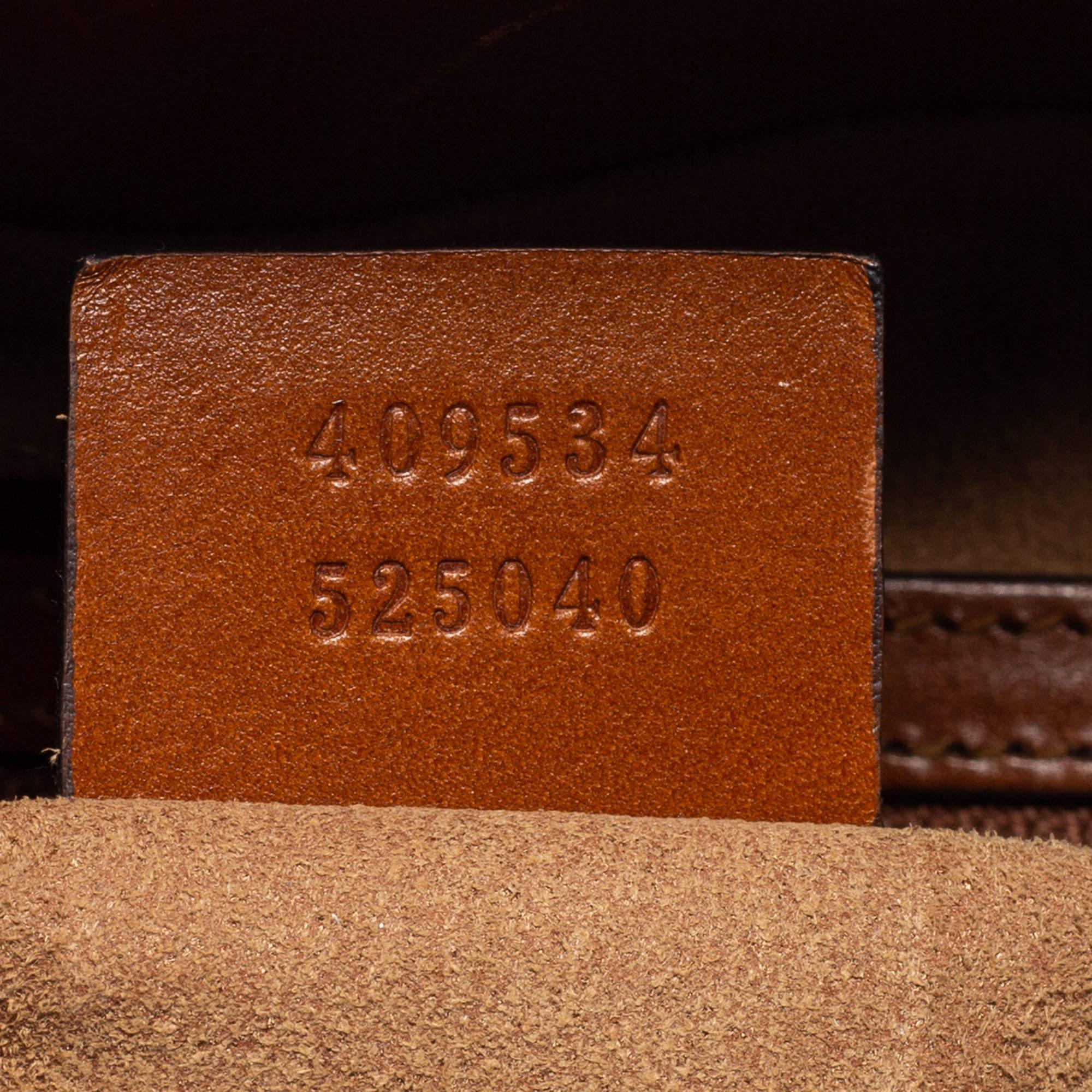 Gucci Beige GG Supreme Leather Small Top Zip Tote 1