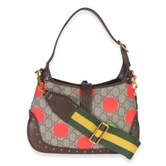 Gucci Beige GG Supreme Monogram Canvas Web Geometric Studded Small Jackie 1961 H