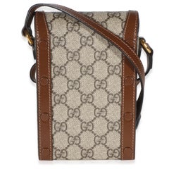 Gucci Beige GG Supreme Monogram Mini Horsebit 1955 Crossbody Bag