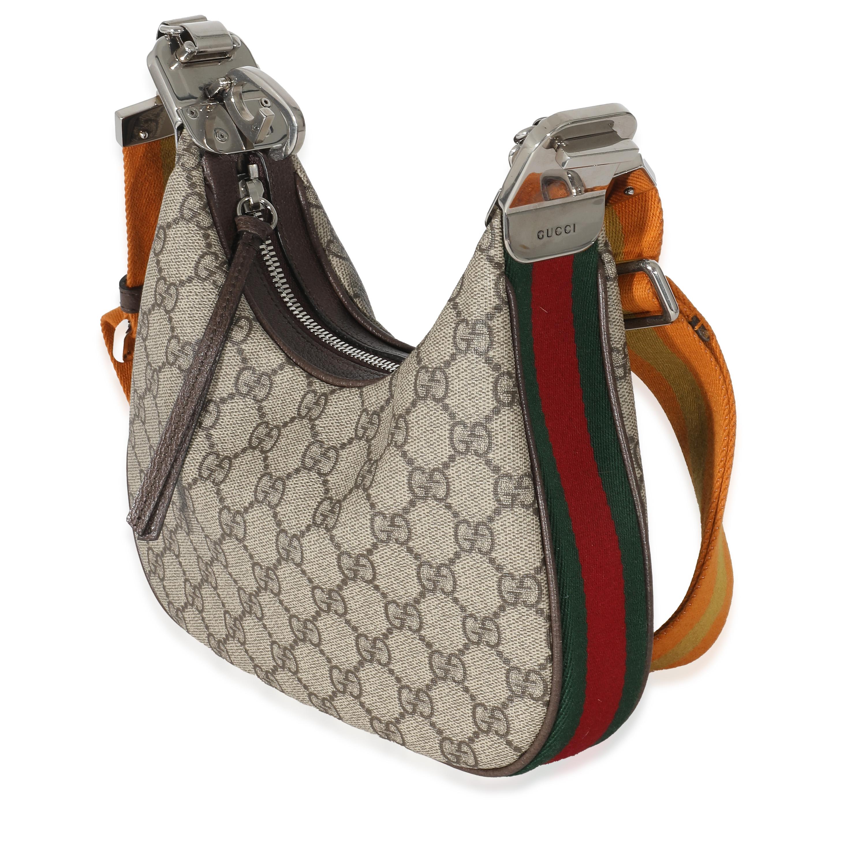 Gucci Beige GG Supreme Small Attache Shoulder Bag 2