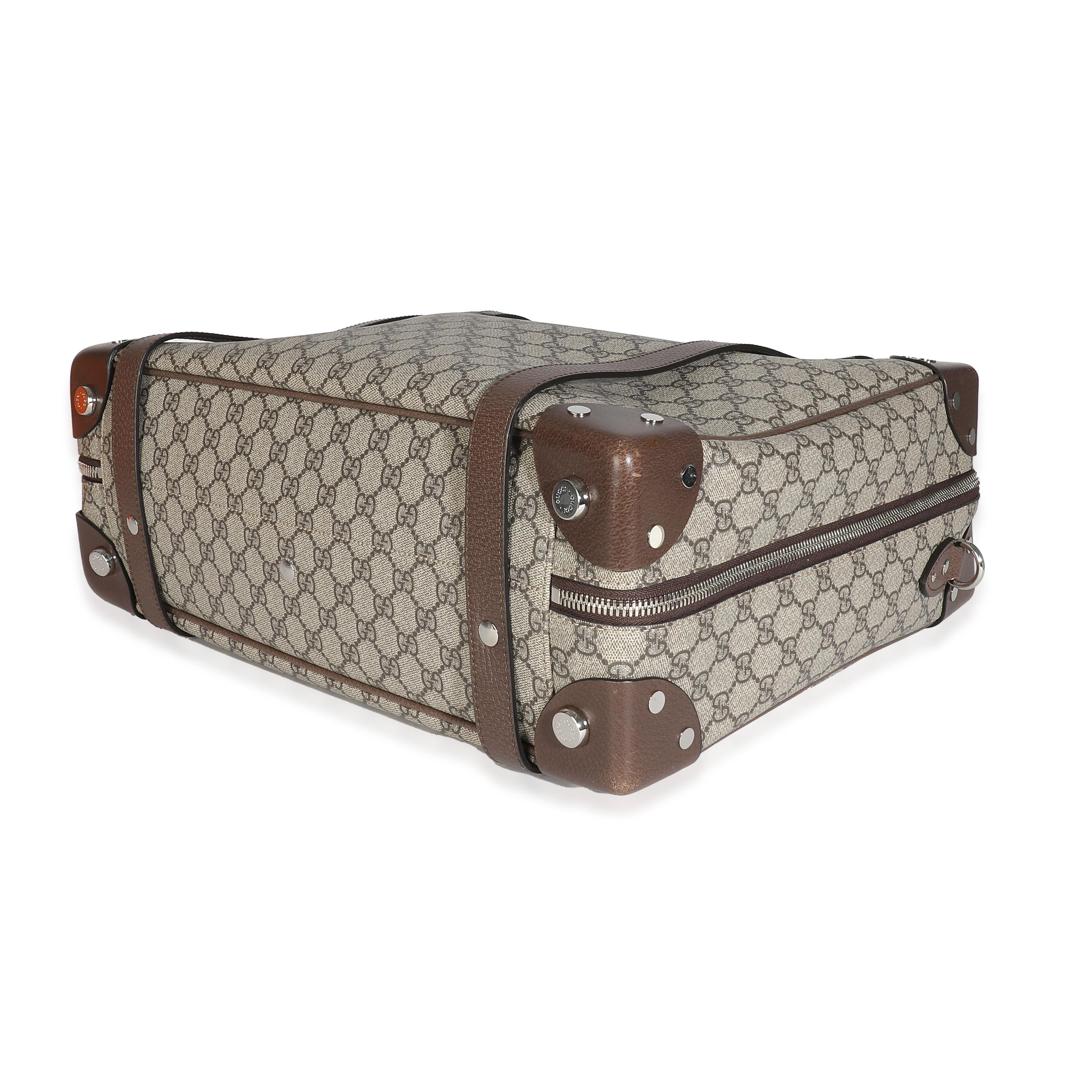 Gucci Beige GG Supreme Trunk Holdall Tote For Sale 1