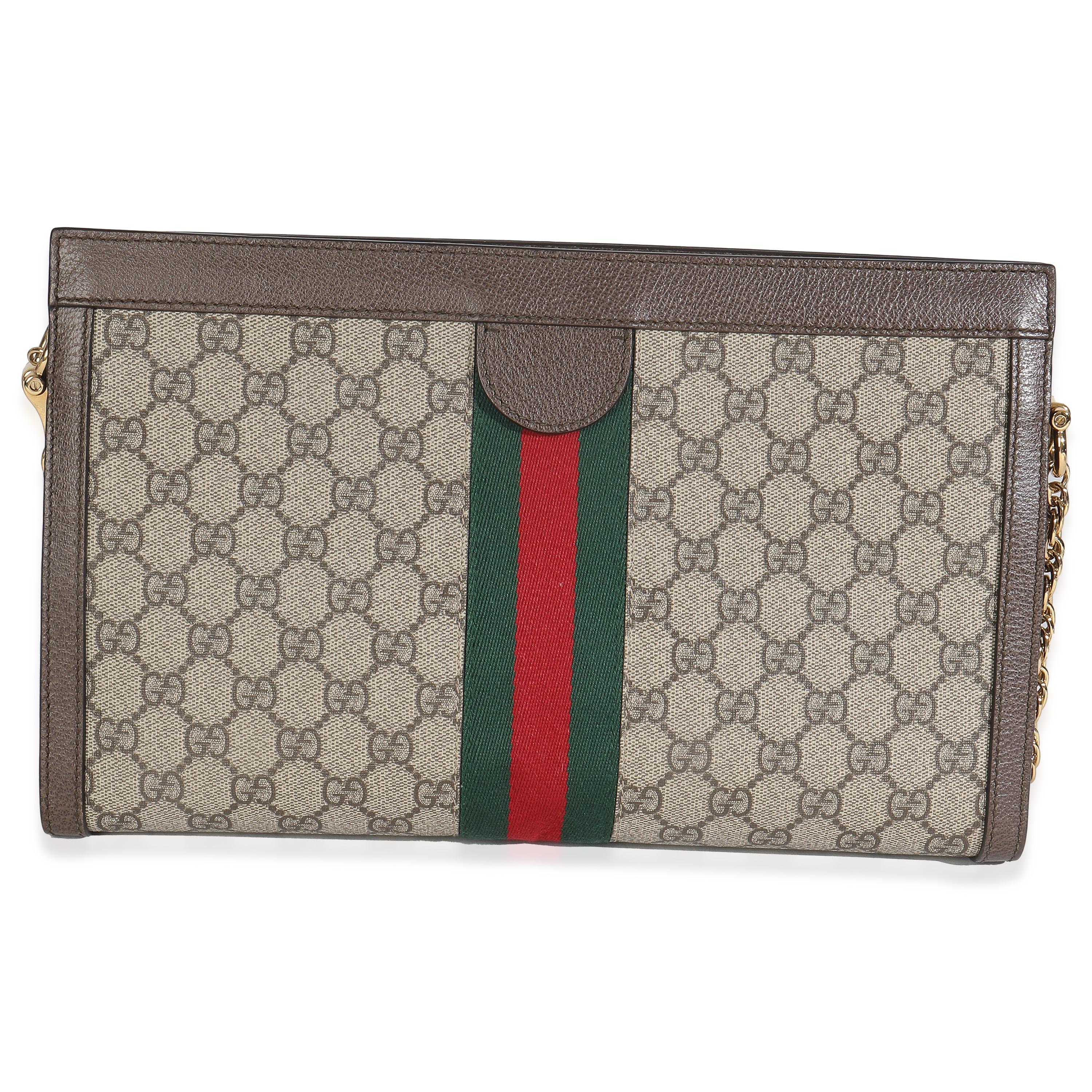 Titel der Auflistung: Gucci Beige GG Supreme Web Ophidia GG Kleine Umhängetasche
SKU: 148158
MSRP: 1980.00 USD
Zustand: Gebraucht 
Beschreibung des Zustands: Die Ophidia-Linie von Gucci, die auf der Cruise '18 ihr Debüt feiert, hat ihren Namen von