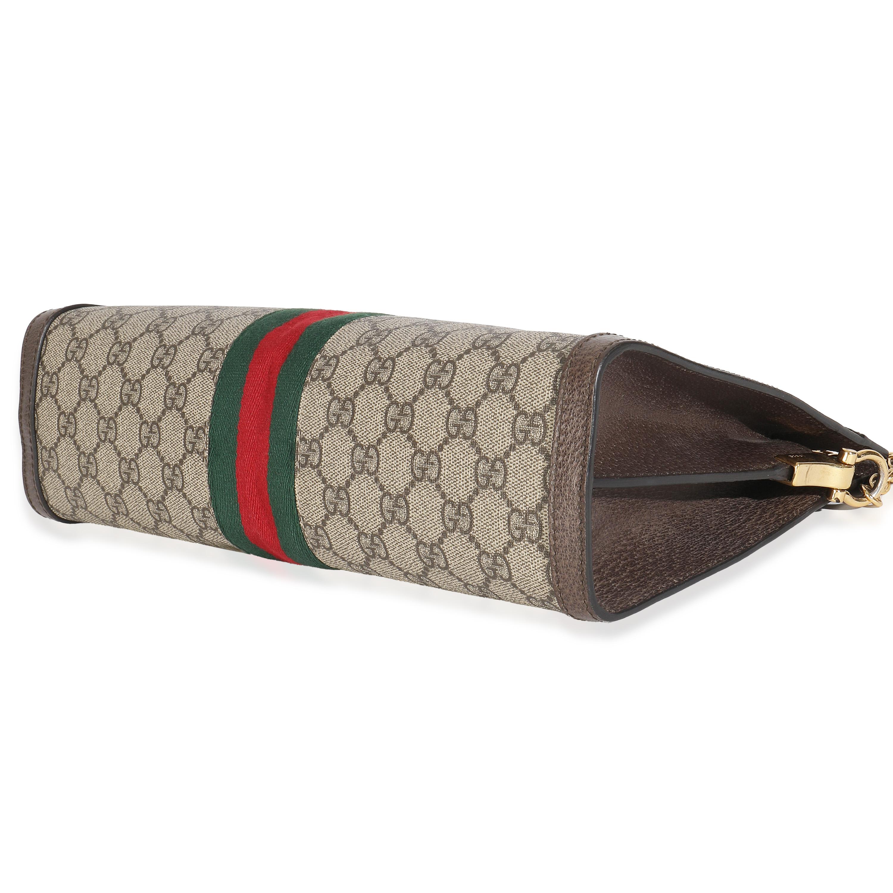 Gucci Beige GG Supreme Web Ophidia GG Kleine Umhängetasche im Zustand „Gut“ im Angebot in New York, NY