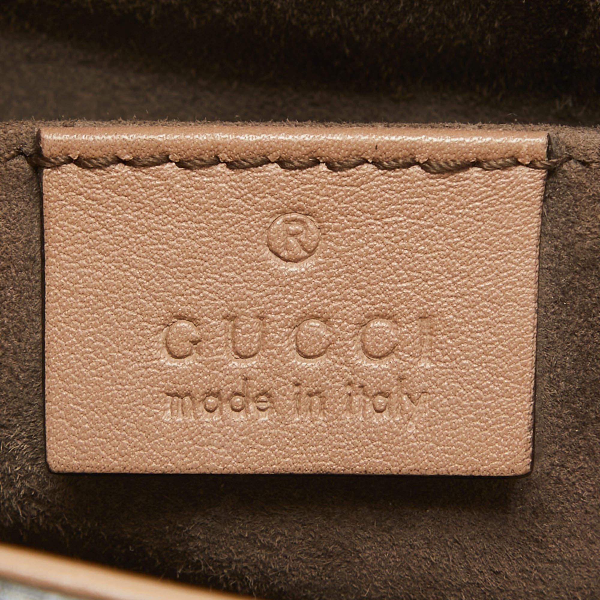 Gucci Beige Glossy Leather Mini Lady Lock Bamboo Top Handle Bag 5