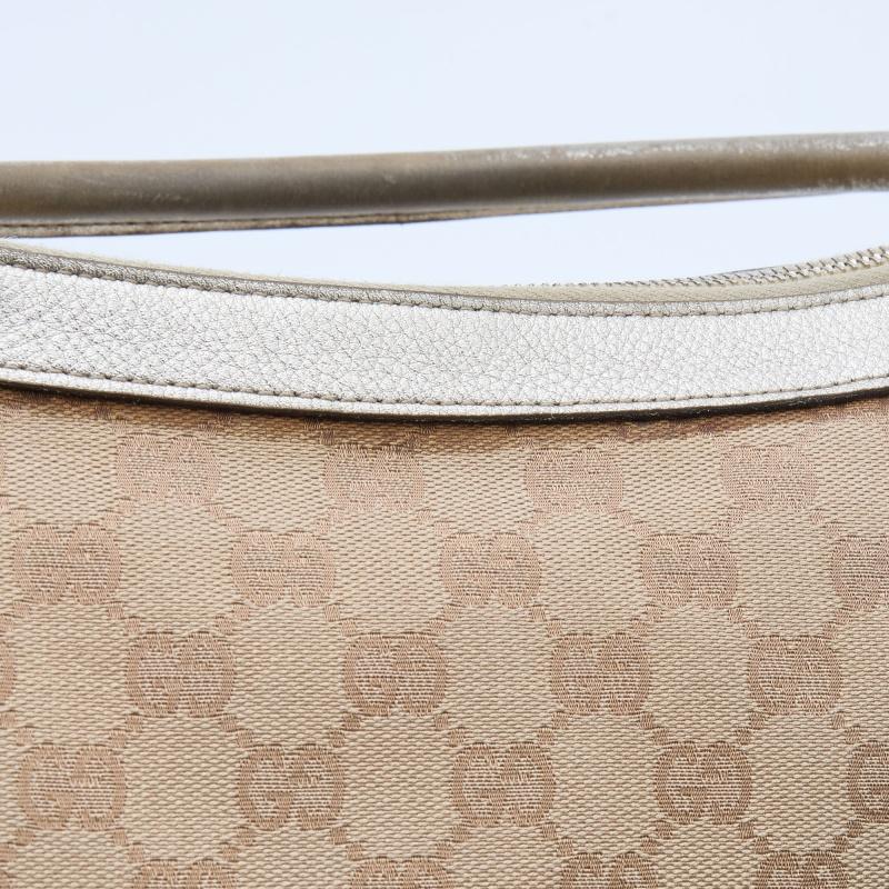 Gucci Beige/Gold GG Canvas and Leather Abbey D-Ring Hobo 1