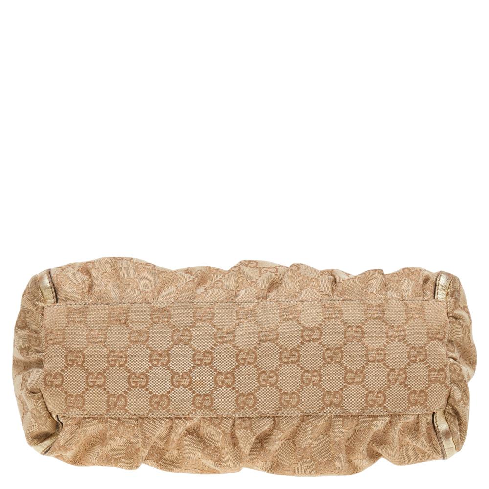 Donna Gucci Beige/Oro GG in tela e pelle D. A.