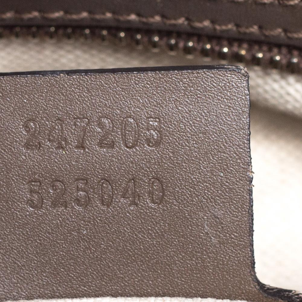 Gucci Beige/Grey GG Canvas and Leather Medium Vintage Web Boston Bag 5