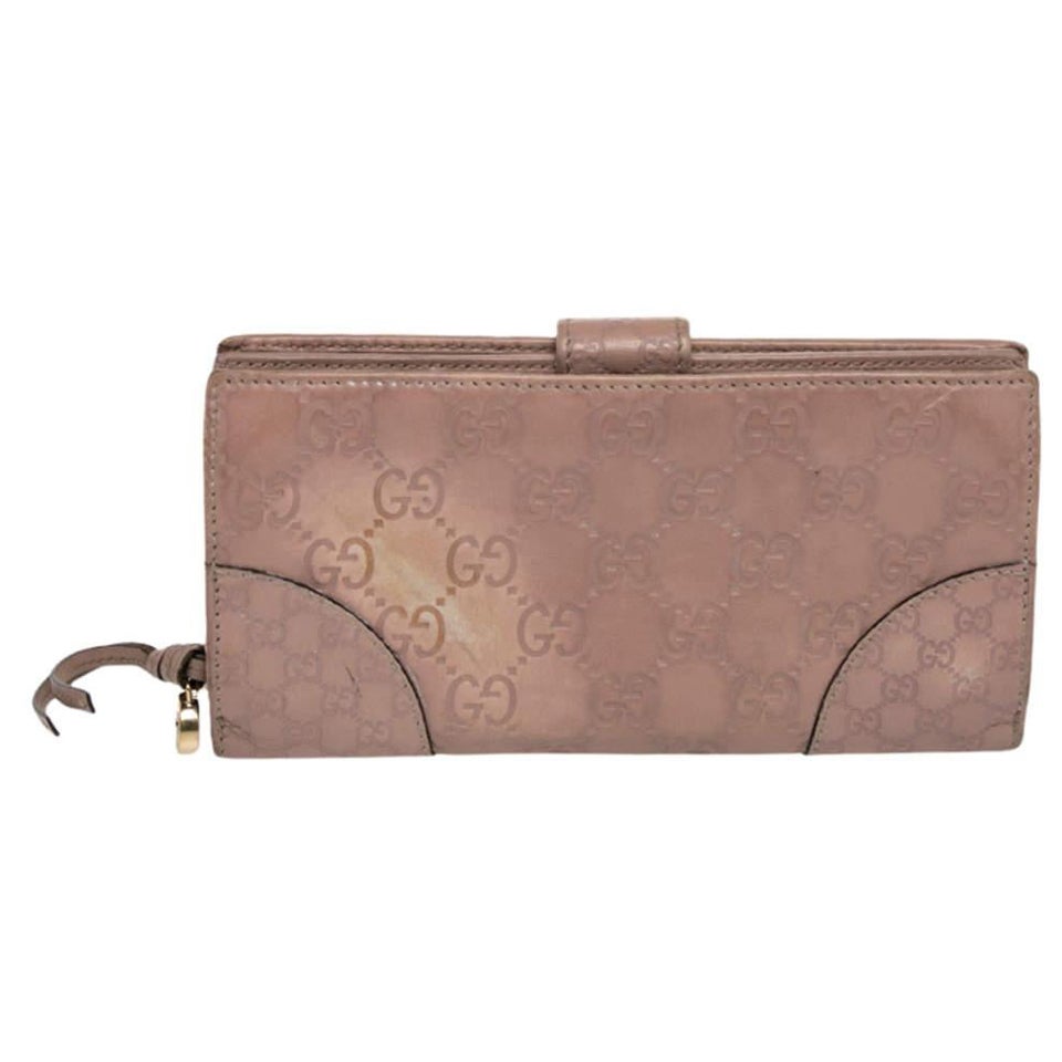 Gucci Beige Guccissima Leather Bree Bifold Wallet