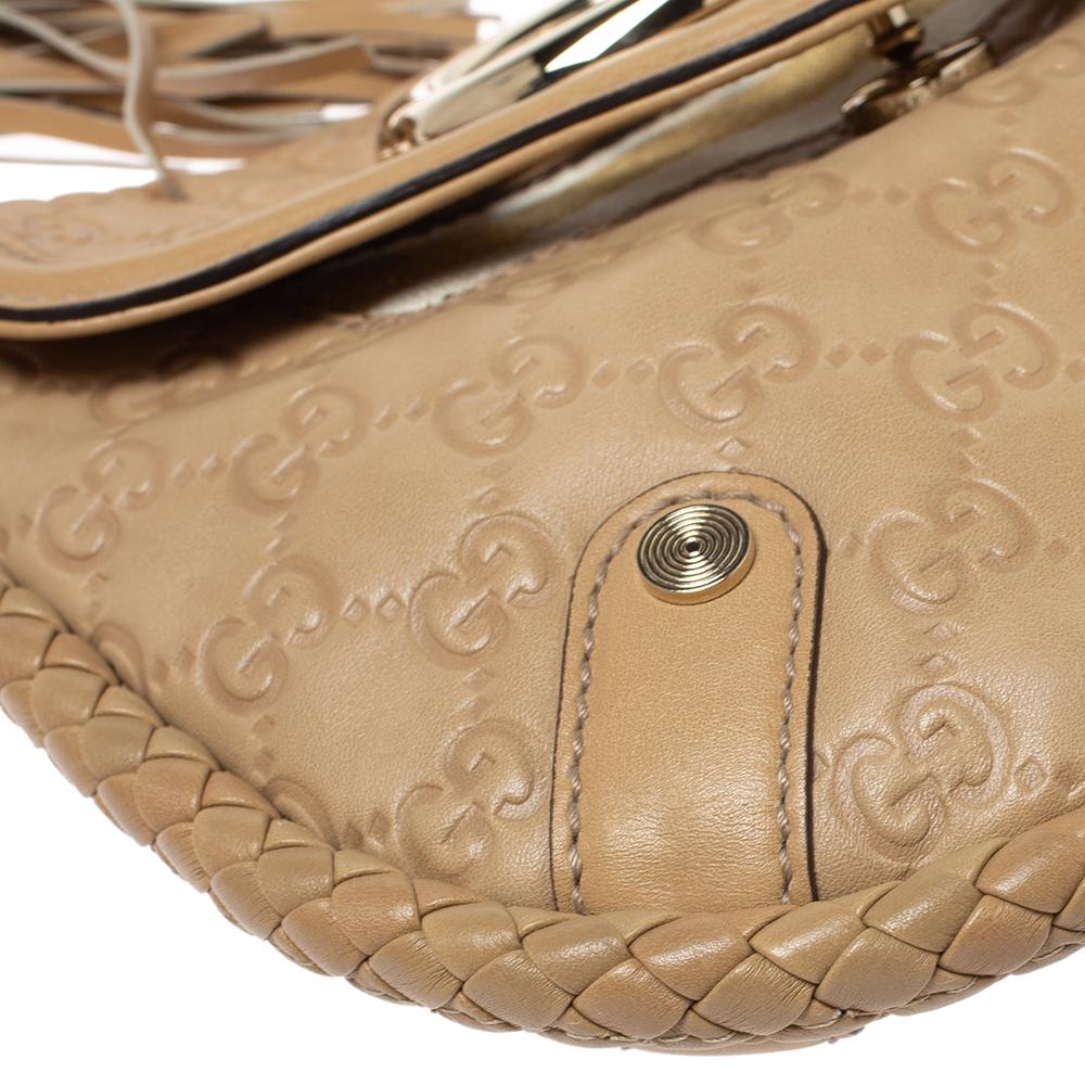 Gucci Beige Guccissima Leather Britt Tassel Shoulder Bag 5