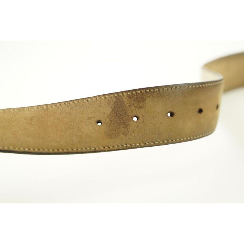 Gucci Beige Guccissima Leather GG Interlocking Belt 737ggs324 For Sale 2