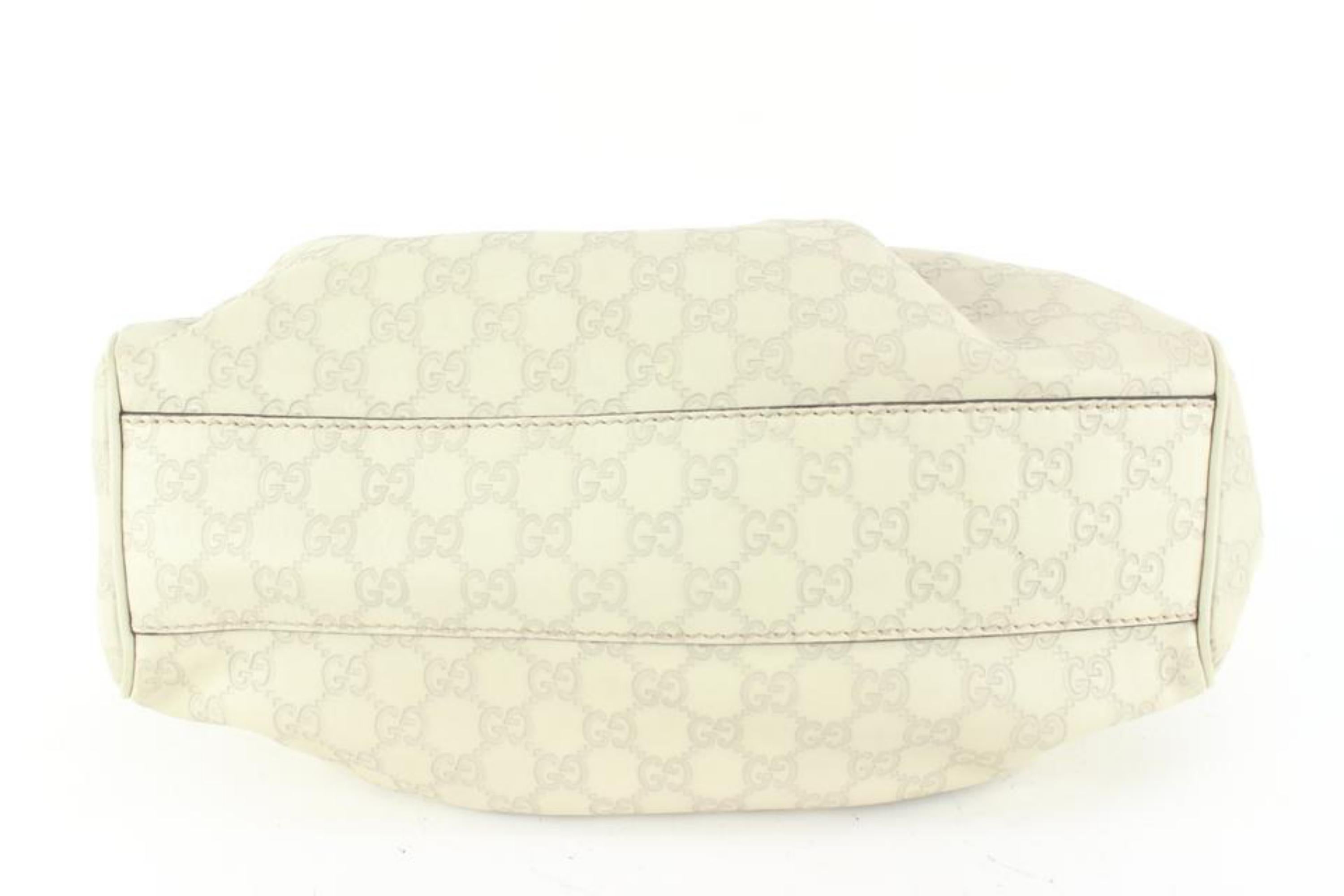 Gucci Beige Guccissima Leather GG Medium Sukey Hobo 74gz429s For Sale 2