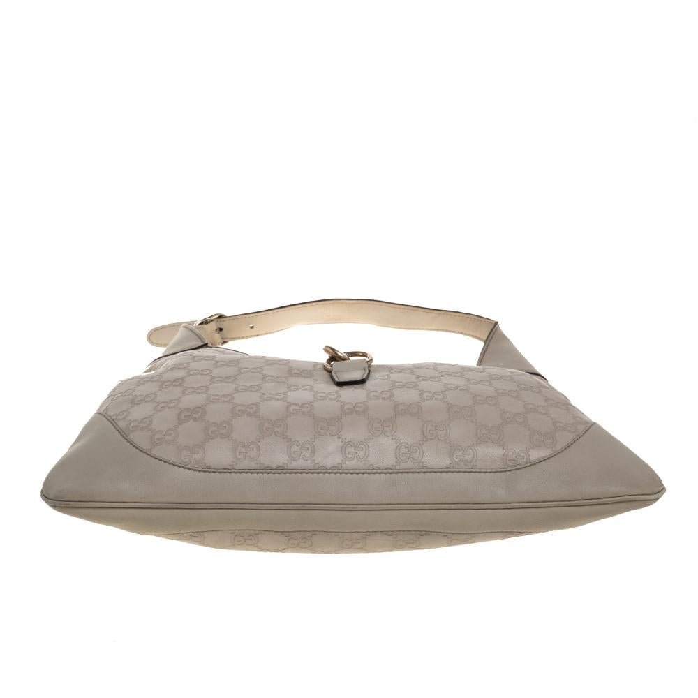 Gucci Beige Guccissima Leather Jackie O Hobo 1