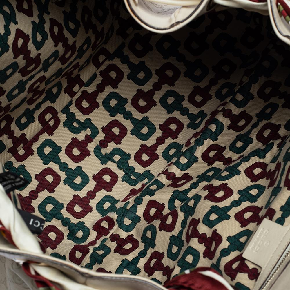 Women's Gucci Beige Guccissima Leather Large Positano Scarf Tote