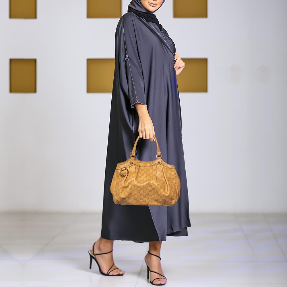Gucci Beige Guccissima Leather Medium Sukey Tote In Good Condition In Dubai, Al Qouz 2