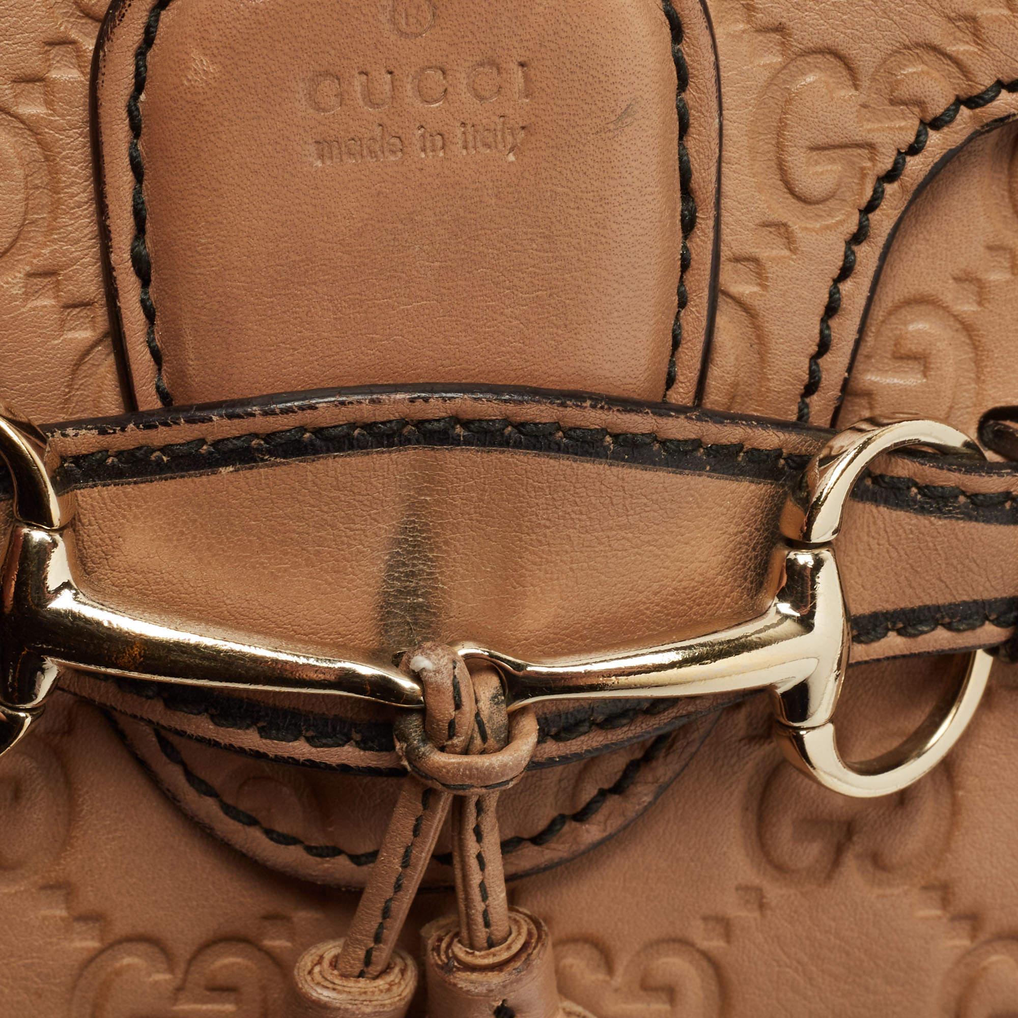 Gucci Beige Guccissima Leather Small Emily Chain Shoulder Bag 12