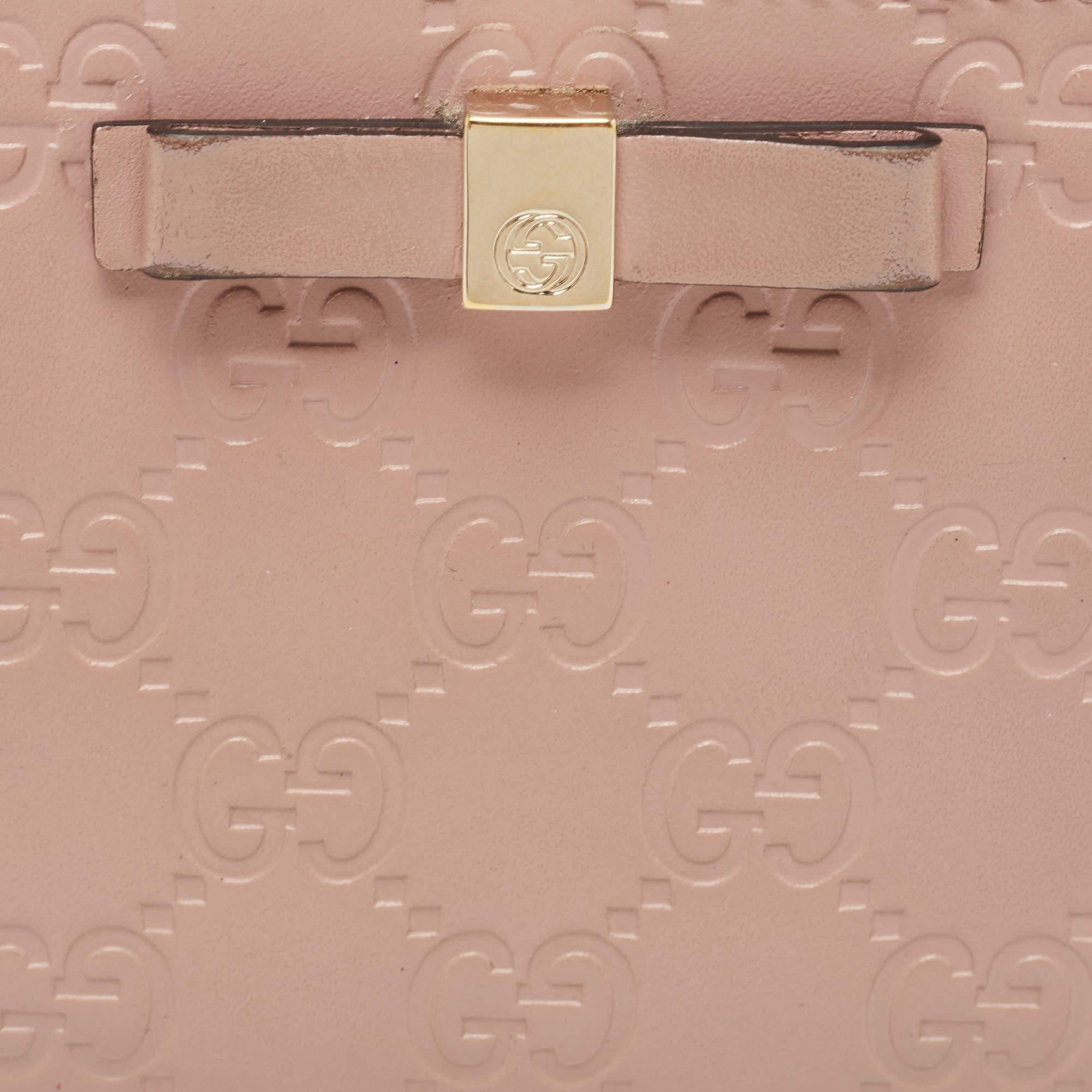Gucci Beige Guccissima Leather Zip Around Continental Wallet 3
