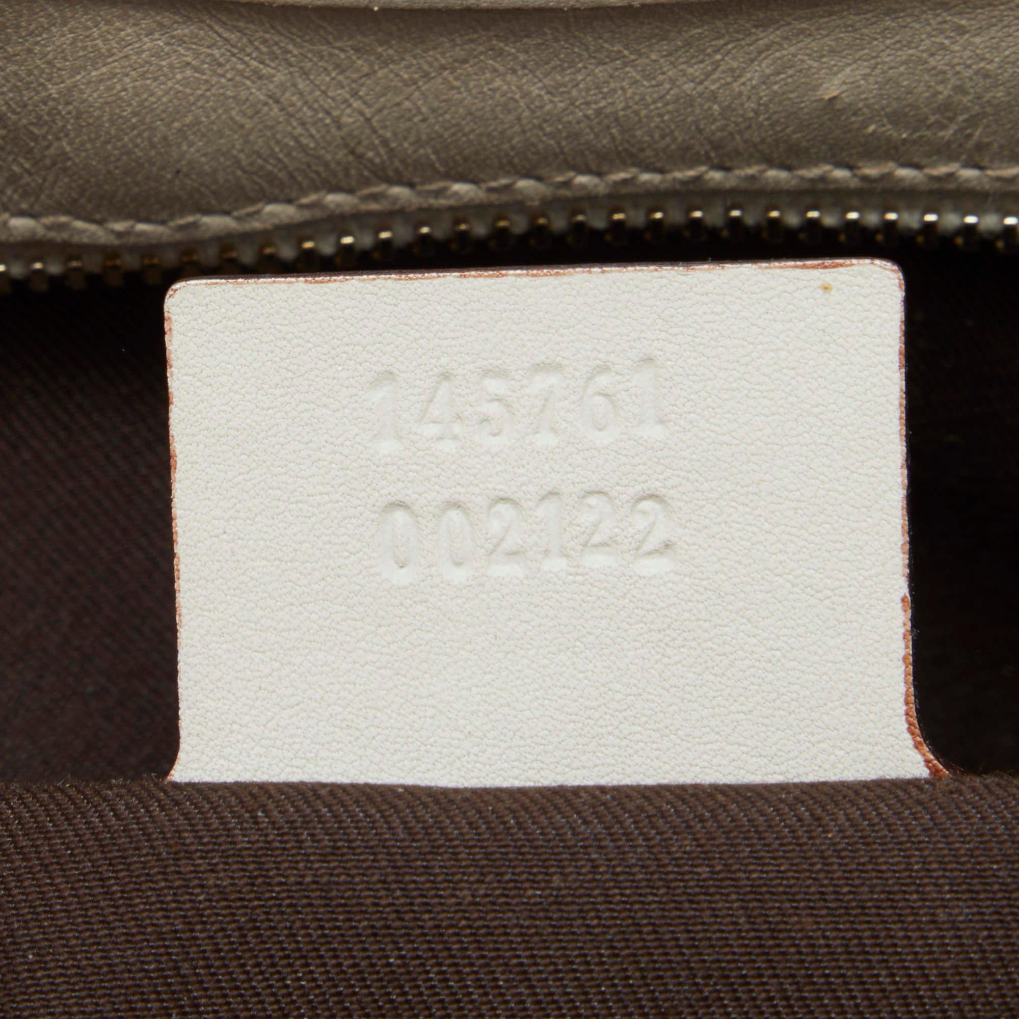 Gucci Beige Horsebit Embossed Leather Shoulder Bag 6