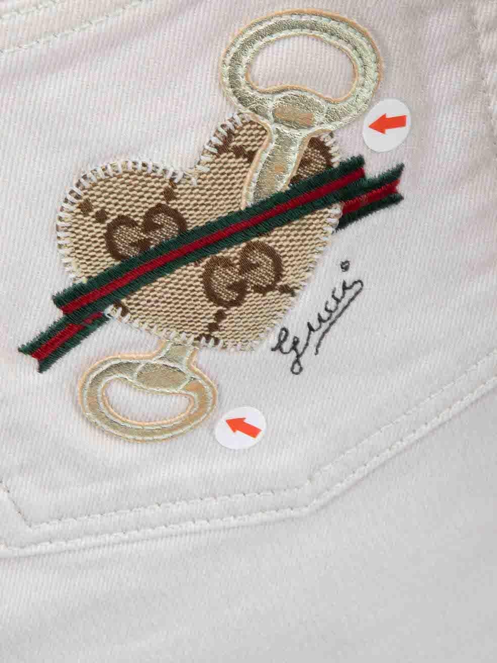 Women's Gucci Beige Horsebit Heart Detail Mini Skirt Size M For Sale