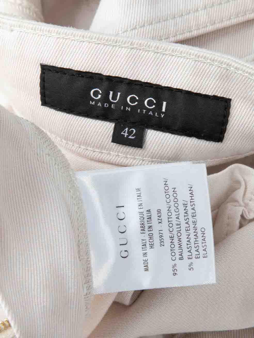 Gucci Beige Horsebit Heart Detail Mini Skirt Size M For Sale 1