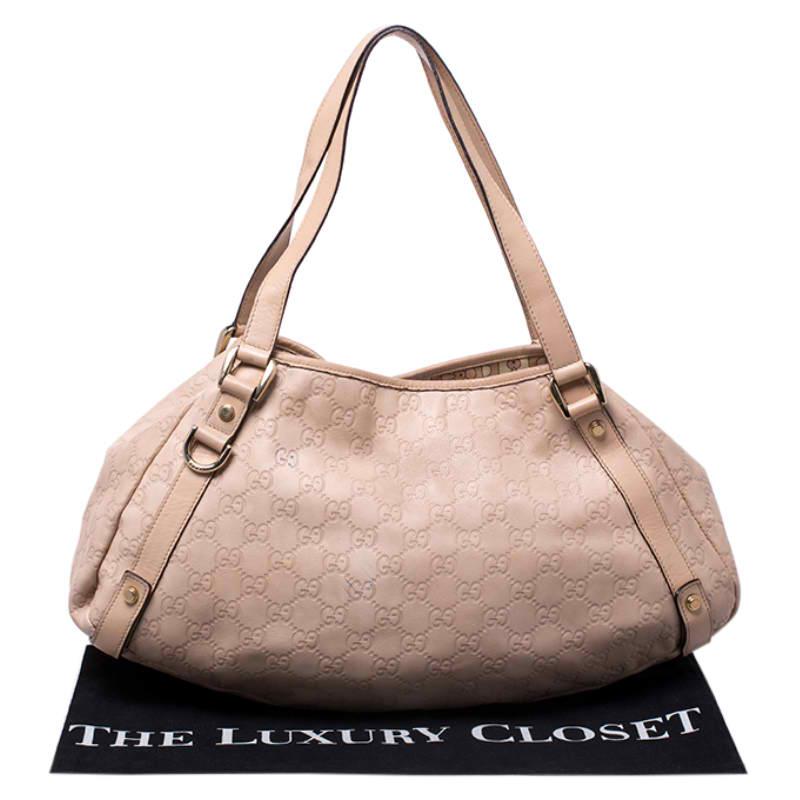 Gucci Beige Leather Abbey Hobo 8