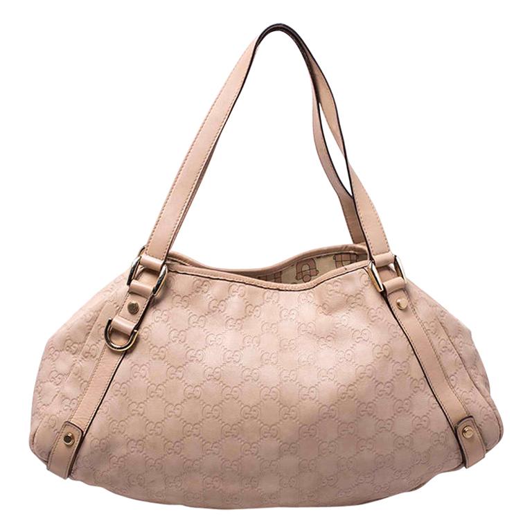 Gucci Beige Leather Abbey Hobo