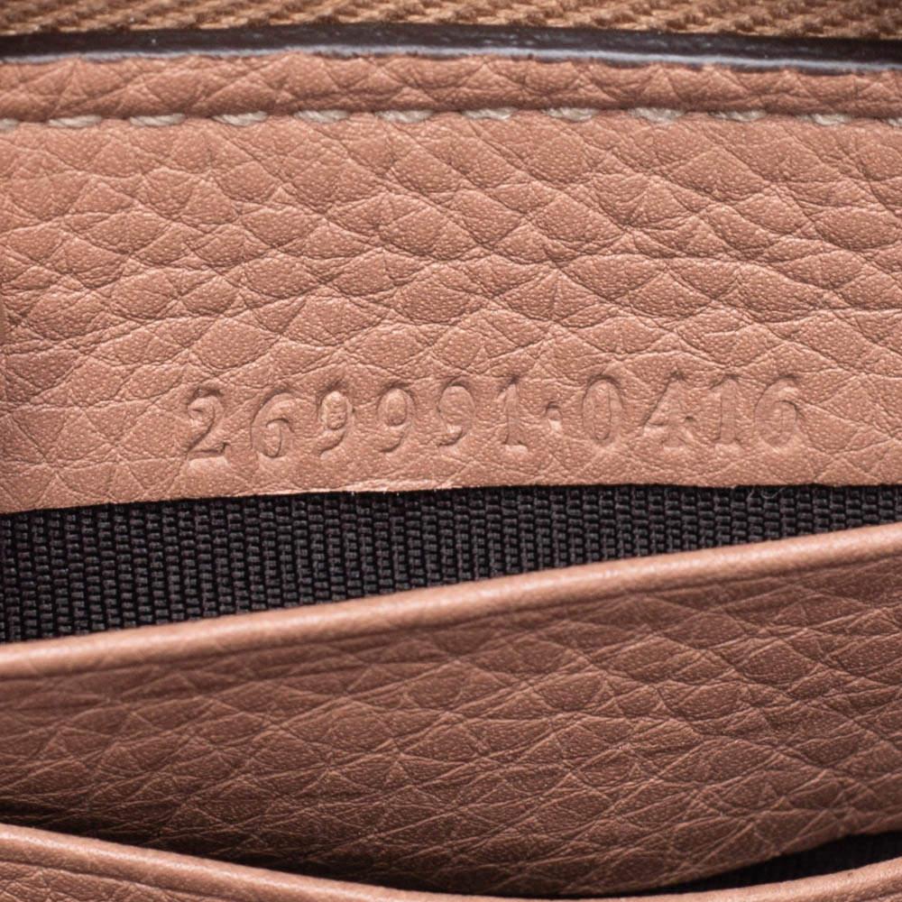 Gucci Beige Leather Bamboo Tassel Bow Zip Around Wallet 4