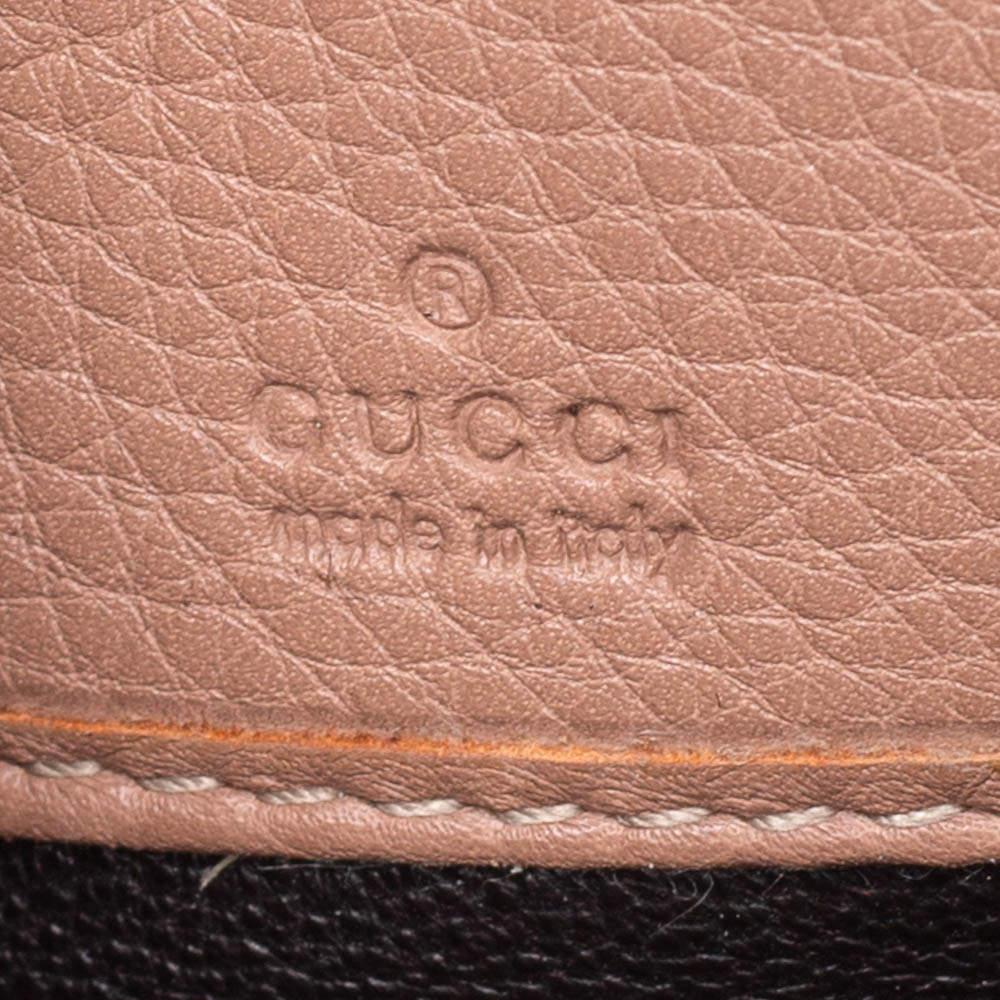 Gucci Beige Leather Bamboo Tassel Bow Zip Around Wallet 5