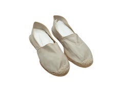 Gucci Beige Leather Espadrille Flats