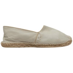 Gucci Beige Leather Espadrille Flats