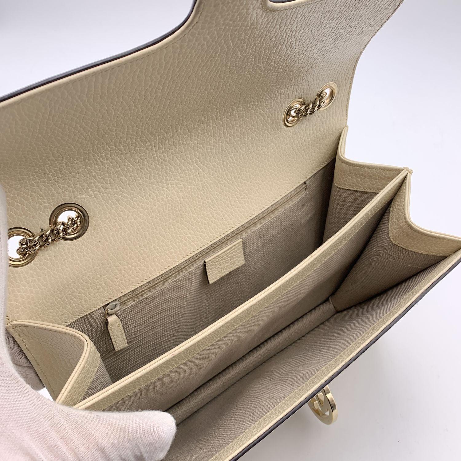 Gucci Beige Leather GG Interlocking Dollar Crossbody Bag 1