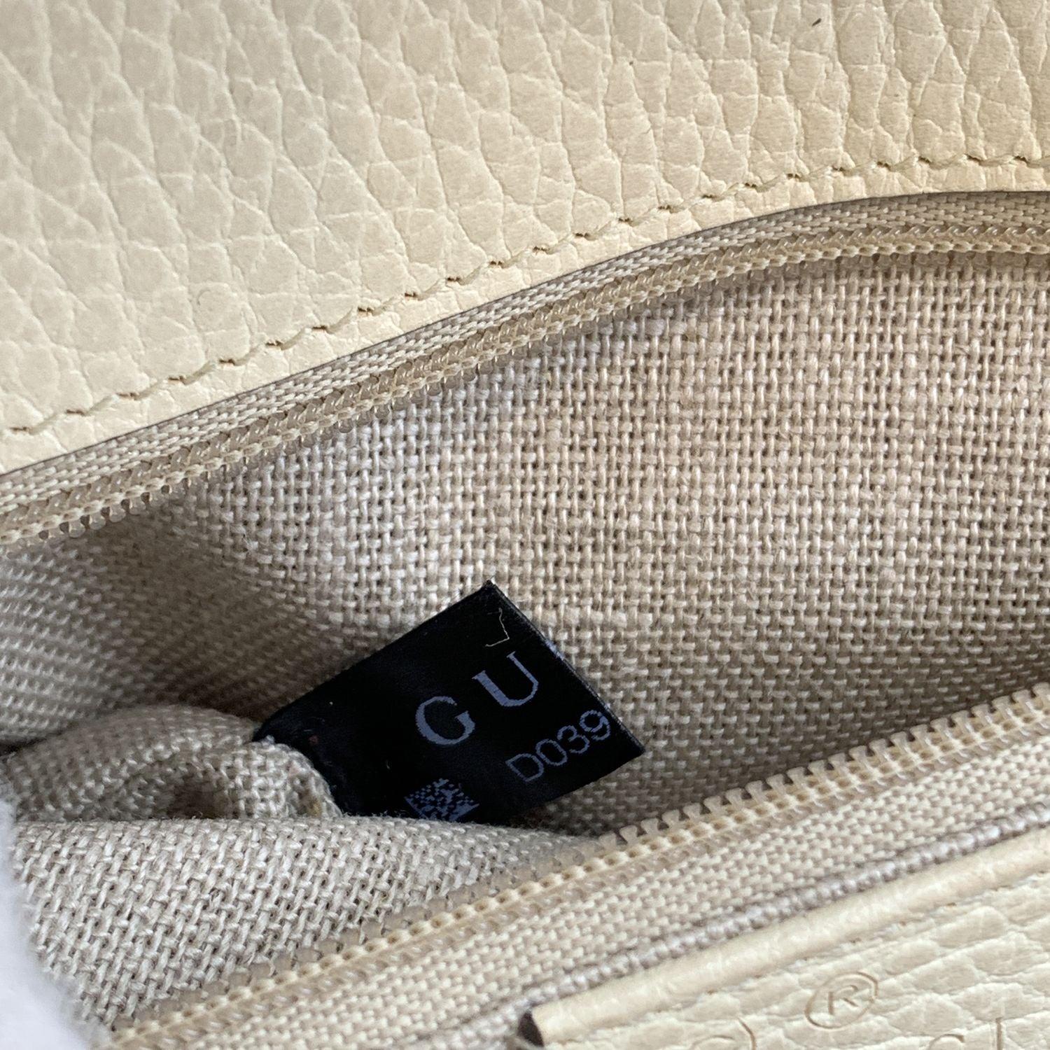 Gucci Beige Leather GG Interlocking Dollar Crossbody Bag 2