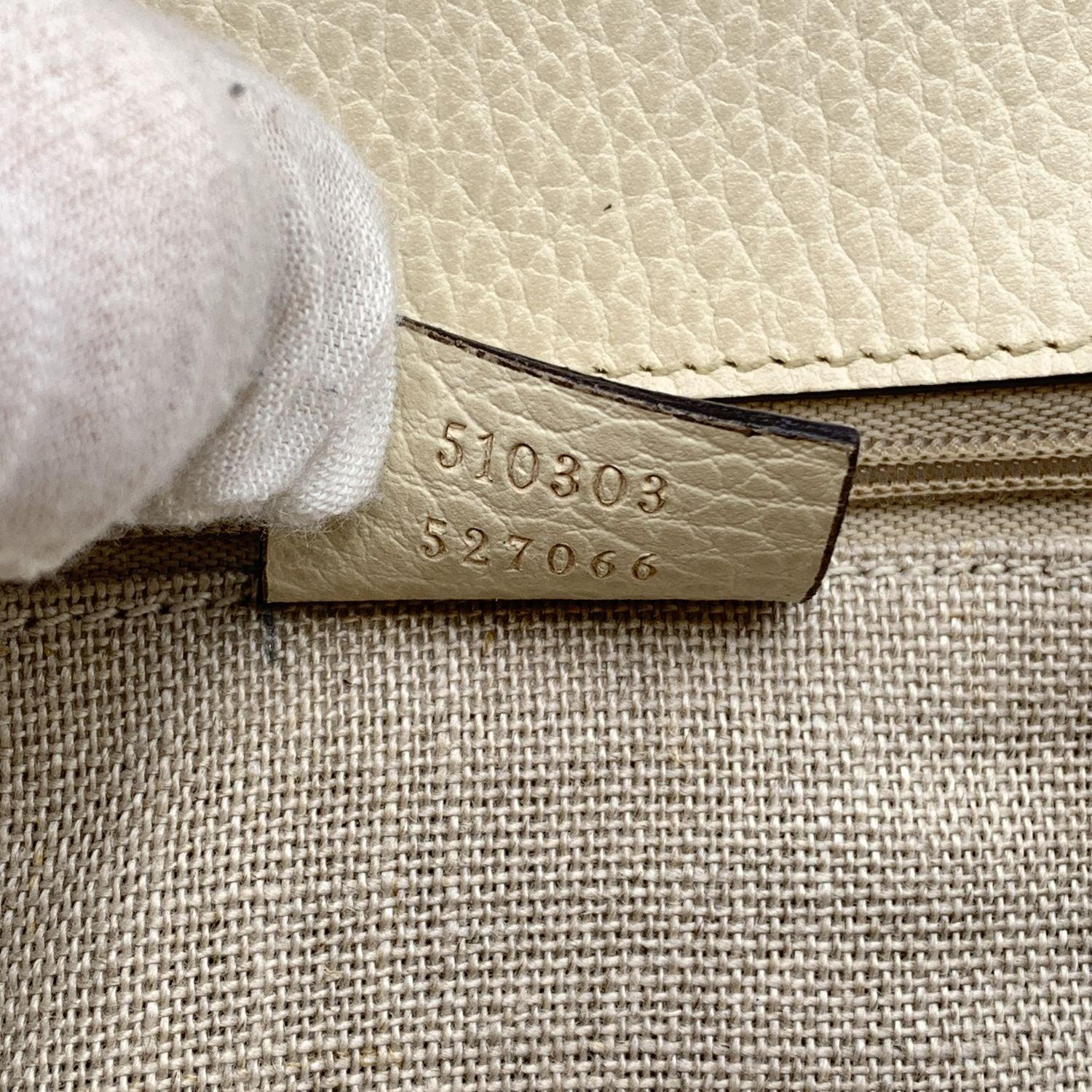 Gucci Beige Leather GG Interlocking Dollar Crossbody Bag 4