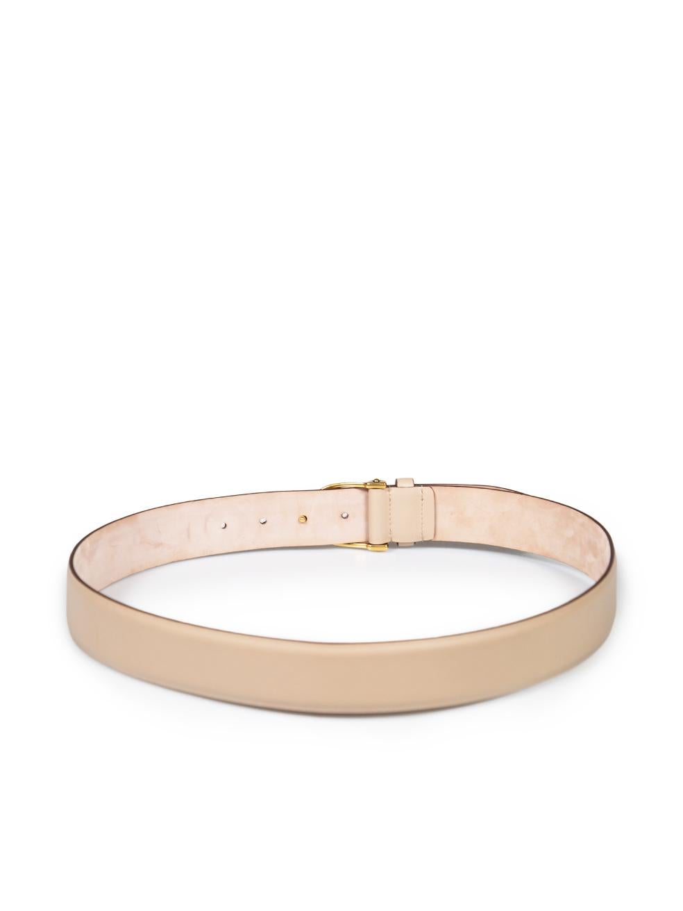 Gucci Beige Leather Hoursebit Belt In Good Condition For Sale In London, GB