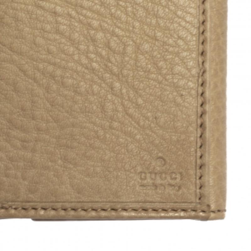 Gucci Beige Leather Interlocking G Continental Wallet For Sale 1